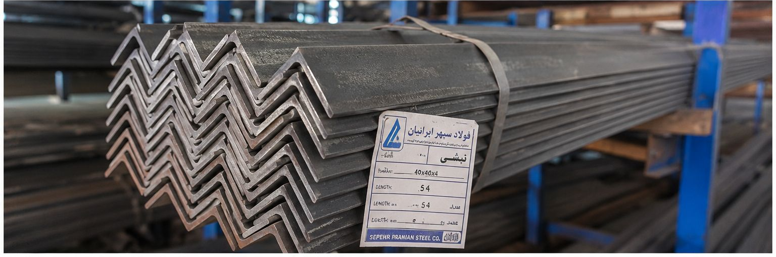 نبشی  3  * 40*40  فولاد سپهر ایرانیان  6 متری  کارخانه